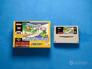 Bugs Bunny Rabbit Rampage Super Nintendo Snes Pal