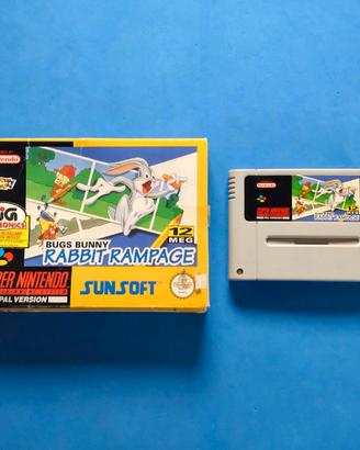 Bugs Bunny Rabbit Rampage Super Nintendo Snes Pal