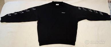 Felpa Off-White uomo nera nuova mai indossata