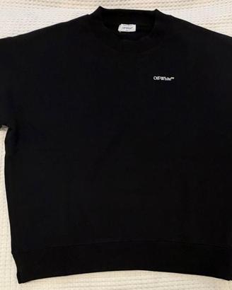 Felpa Off-White uomo nera nuova mai indossata