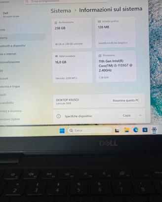 Dell  latitude 3420  i5 11th 2.4ghz 16gb 256 ssd