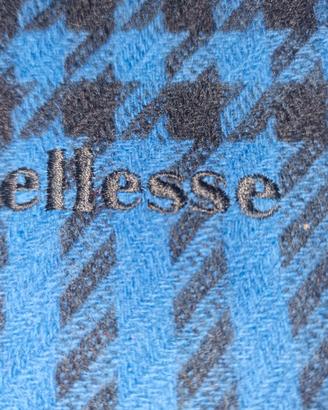 Sciarpa vintage Ellesse blu 100% lana Made in Ital