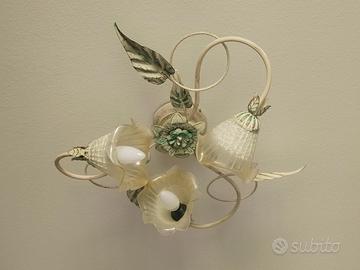 Lampadario e coppia abatjour 