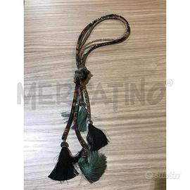 COLLANA ETRO TESSUTO E STRASS NODO NAPPE