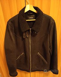 giacca da uomo nera stile montone  XXL