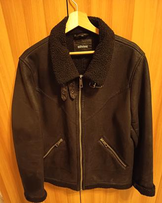 giacca da uomo nera stile montone  XXL