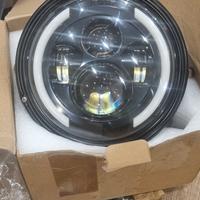 Faro led moto 7 pollici con calotta in metallo