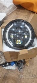 Faro led moto 7 pollici con calotta in metallo