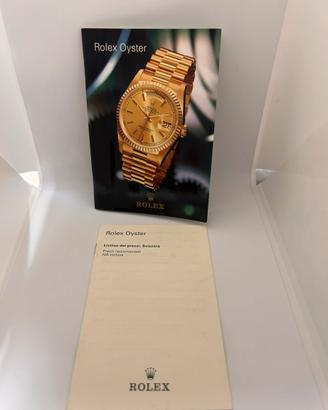 Rolex 1999 listino+ catalogo