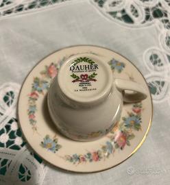Raro Set Caffè Dauher Anni '60 Porcellana Monopoli