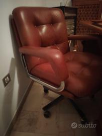 poltrona ufficio in pelle bordeaux 