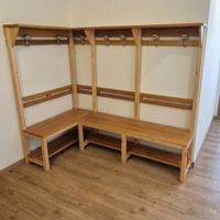 2 Panche spogliatoio su misura in legno noce