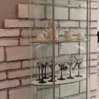 Vetrina ovale in cristallo temperato