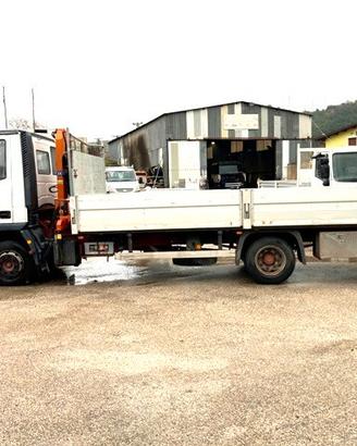 camion iveco eurocargo 75e15 cassone fisso e gru