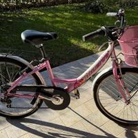 Bici ragazza donna 24" Galetti rosa e bianca
