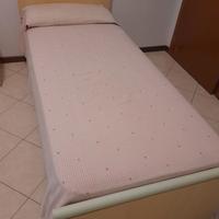 Letto singolo con materasso in lana merinos nuovo