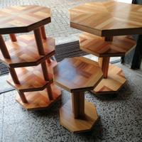 arredo: tavolo,sgab.ecc.legno massello ottagonale 