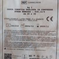 4 pacchi Garza iidro+ 10 bottiglie di S.S.Sterile