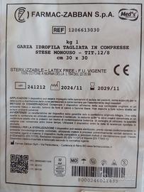 4 pacchi Garza iidro+ 10 bottiglie di S.S.Sterile