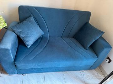 Divano due posti nuovo blu Dhalia