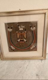 Quadro di sabbia dei nativi americani Navajos.