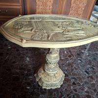 Tavolino cinese vintage in pasta di marmo