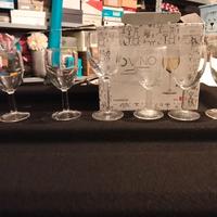 5 calici piccoli e 1 calice grande set composto da