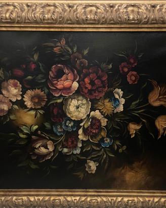 50x70 dipinto raffigurante  composizione floreale