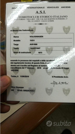 Maggiolone VOLKSWAGEN 13/D1 1973