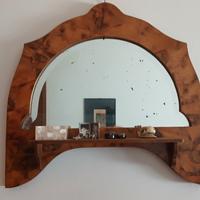 Specchio antico  in  radica di noce