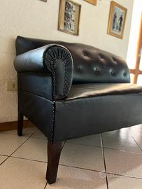 Divano 2 posti in vera pelle Bracciolo Estraibile