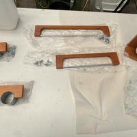 Set bagno NUOVO in Rovere massello e acciaio