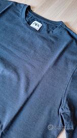T-shirt Zara Man - Slim fit - tg.M - blu scuro