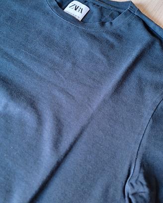 T-shirt Zara Man - Slim fit - tg.M - blu scuro