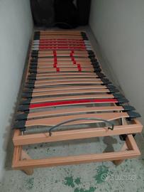rete singola doghe legno reclinabile manuale