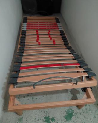 rete singola doghe legno reclinabile manuale