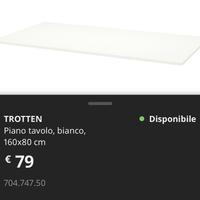 Vetro Scrivania  160x80