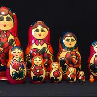 Matriosca artigianale vintage Bielorussia 10 pezzi