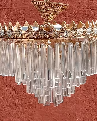 Lampadario con cristalli Murano collezione 