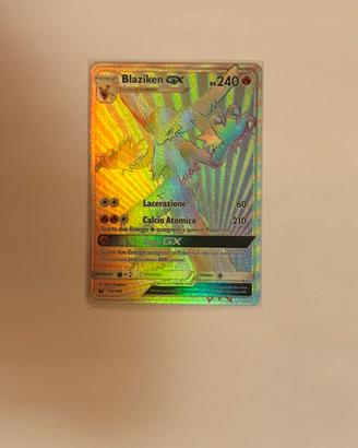 Pokémon Blaziken GX Rainbow Rare 170/168