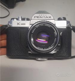 Macchina fotografica Asahi Pentax K1000 + accessor
