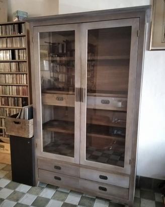 Mobile vetrina cucina in legno