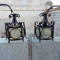 lampade in ferro battuto fatte a mano