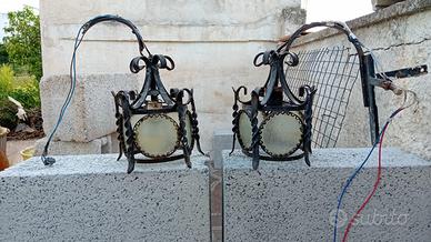 lampade in ferro battuto fatte a mano