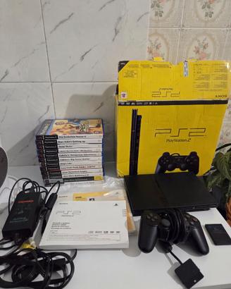 Ps2 slim boxata + 12 giochi + joystick e memory ca