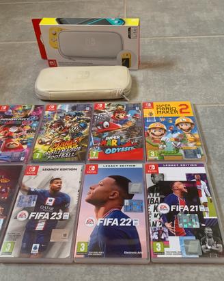 Giochi nintendo switch lite + custodia