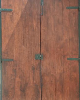 Portone - Porta in legno massello castagno 244X132