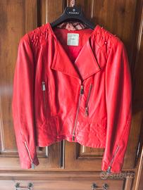 Pinko giacca in pelle rossa 