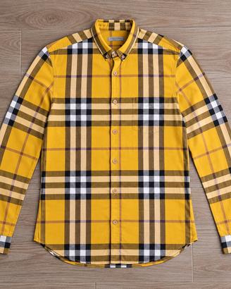 Camicia Burberry Brit a quadri giallo - M