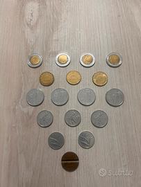 Monete in lire e marchi tedeschi datati